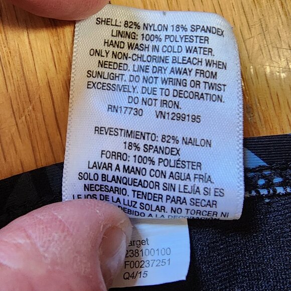 Mossimo Supply Co. Purple/Black Zig-Zag Print Bikini Swim Suit Bottom Size Large - Picture 8 of 13